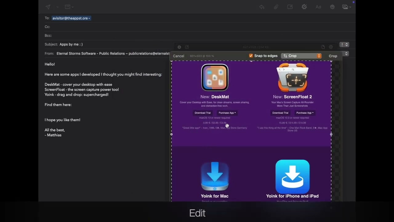 https://eternalstorms.at/ScreenFloat/
