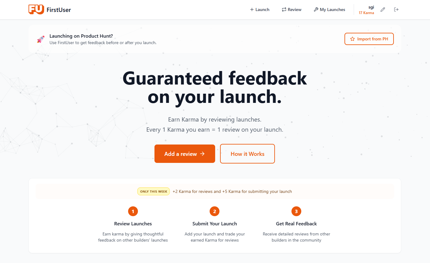 https://firstuser.app