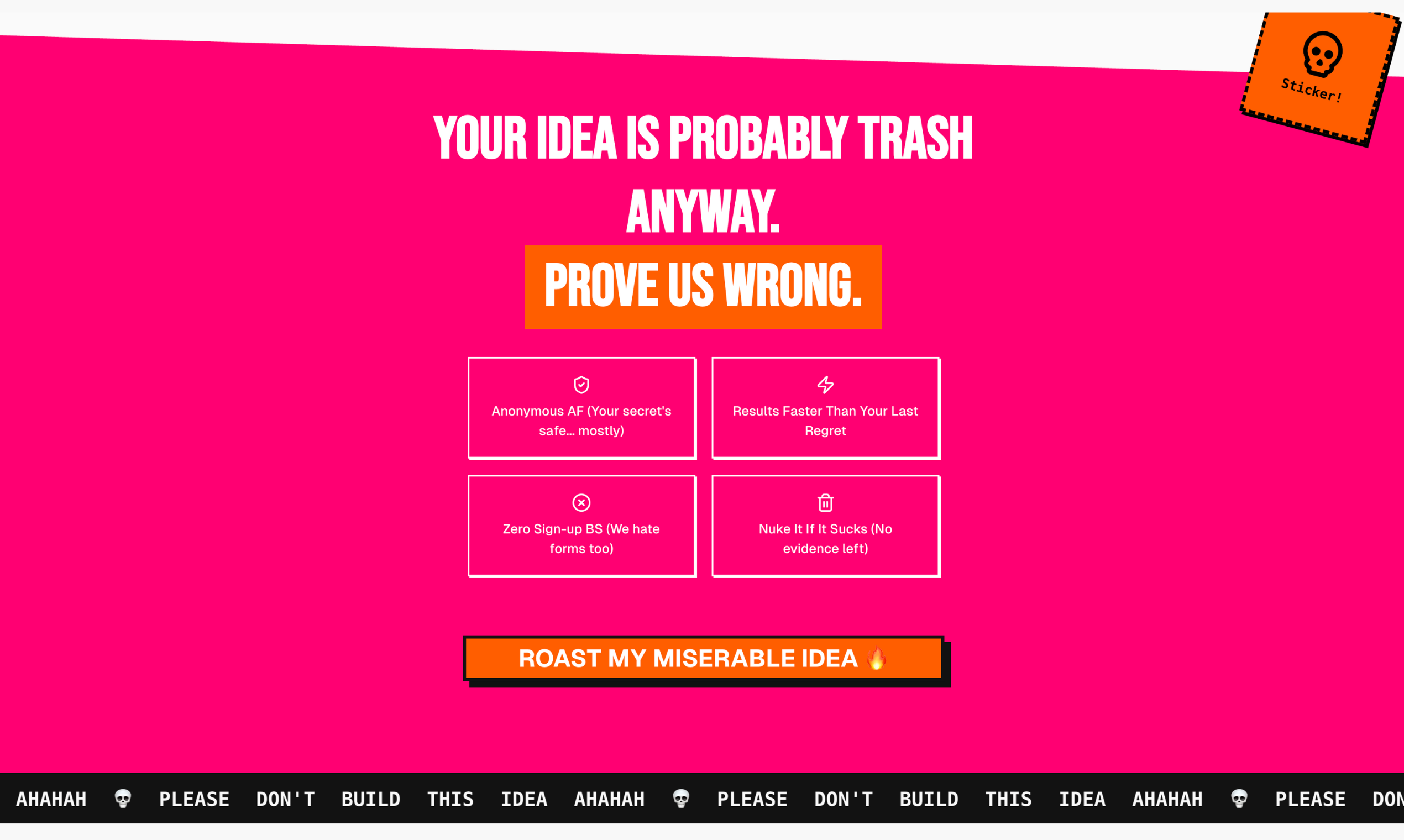https://www.dontbuildthis.com