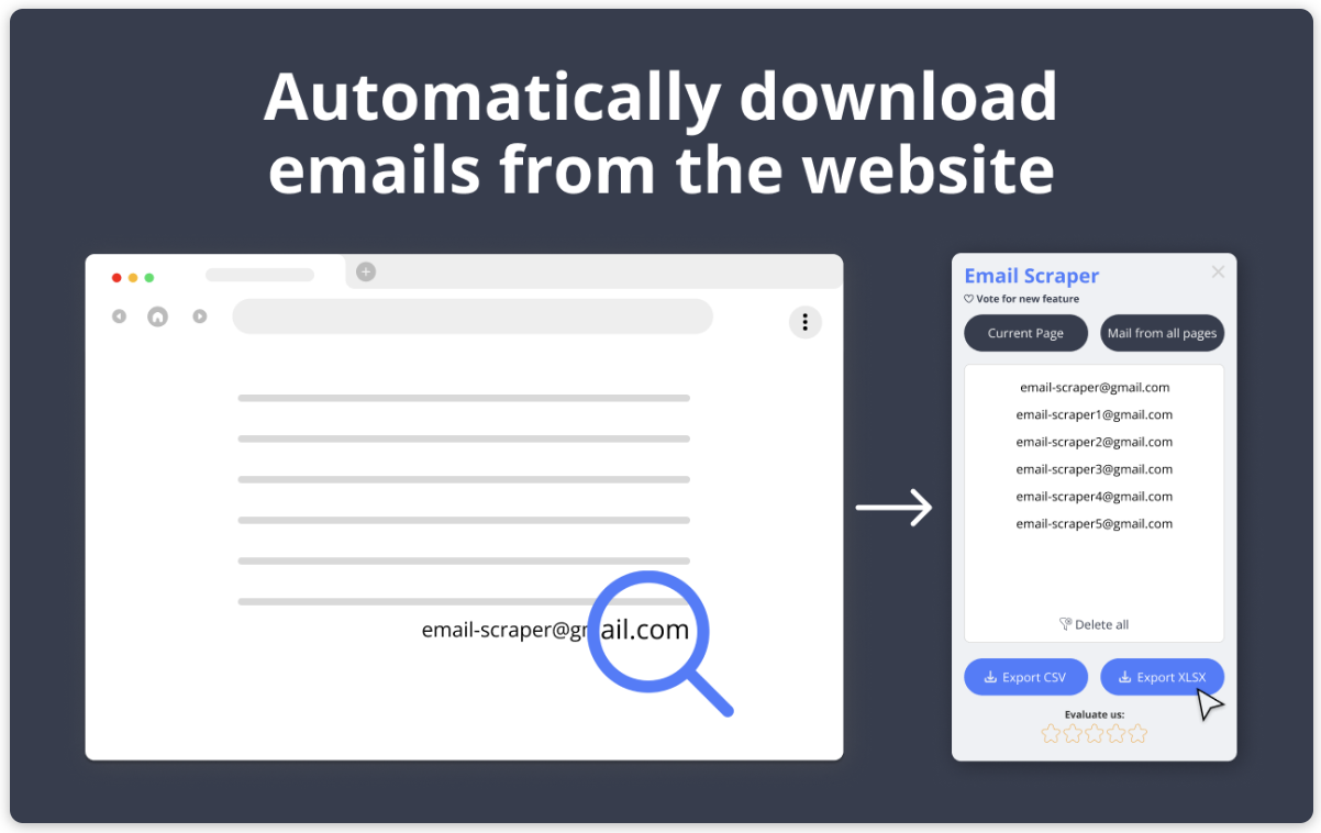 https://chromewebstore.google.com/detail/email-scraper/hilmcammjfaggcikhnfoapeecffdacnh
