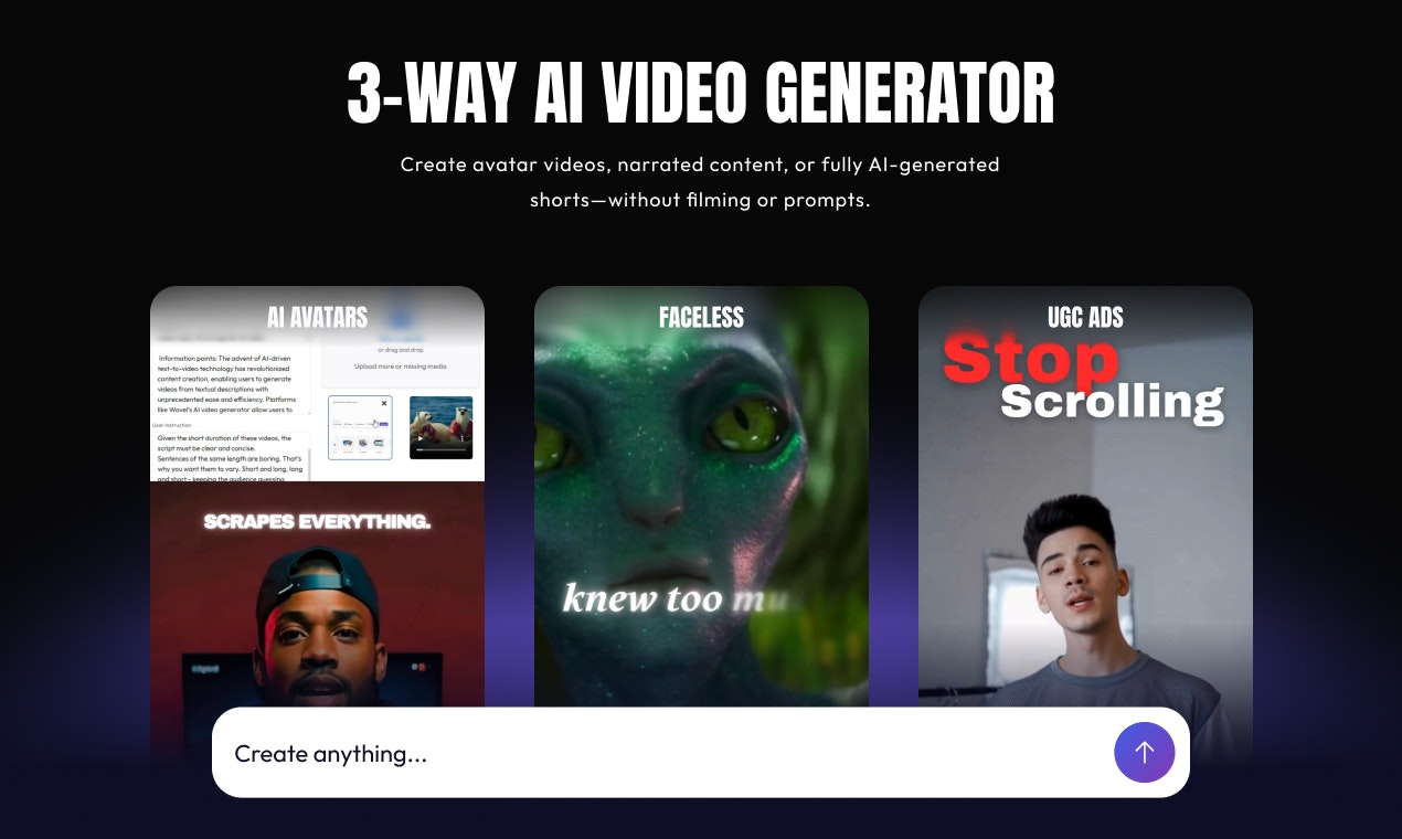https://wavel.ai/solutions/ai-video-generator