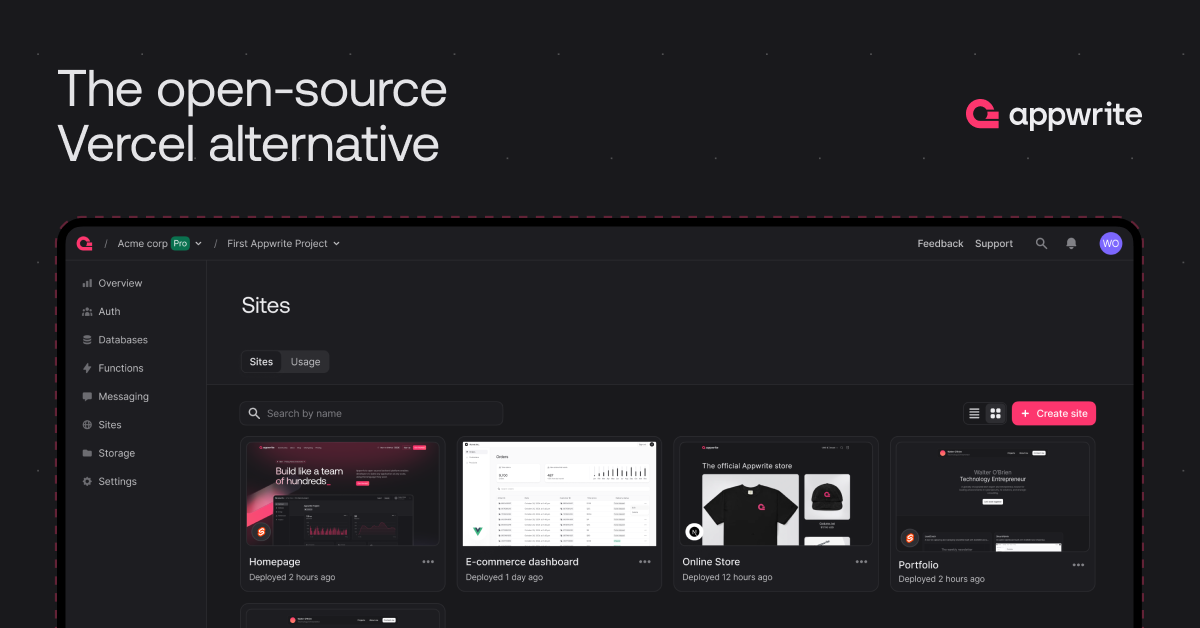 https://appwrite.io/products/sites